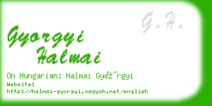 gyorgyi halmai business card